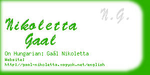nikoletta gaal business card